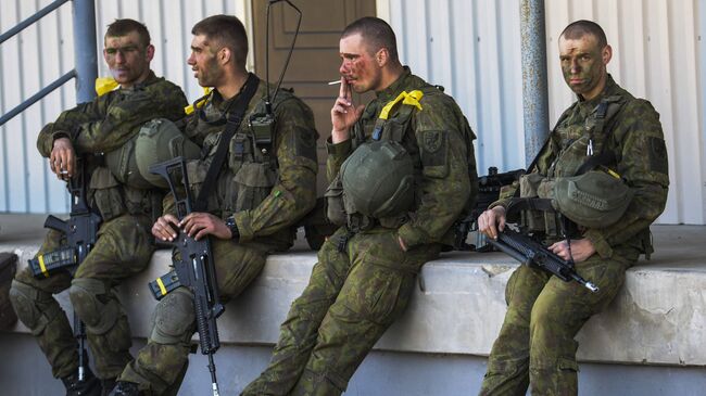 Силы обороны Эстонии совместно с союзниками НАТО во время военных учений Весенний шторм. Архивное фото