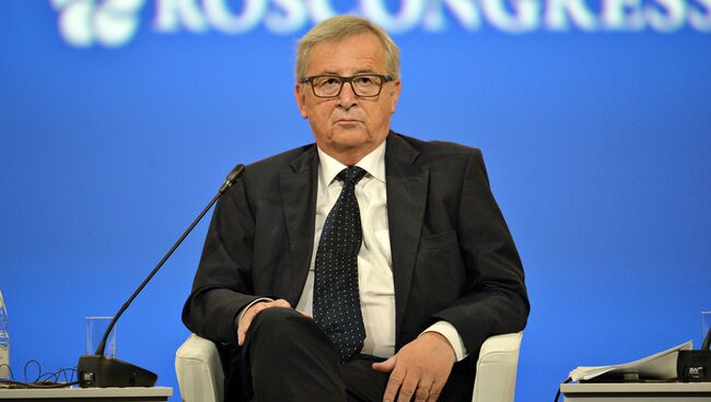 Председатель Европейской комиссии Жан-Клод Юнкер на торжественном открытии XX Петербургского международного экономического форума