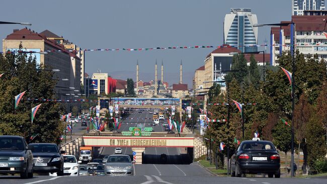 Проспект имени Ахмата Кадырова в Грозном. Архивное фото
