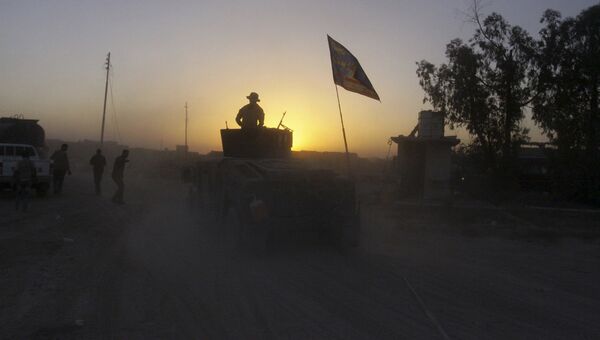 Иракские силы безопасности на позициях во время борьбы с боевиками ИГИЛ в городе Эль-Фаллуджа, Ирак. Архивное фото