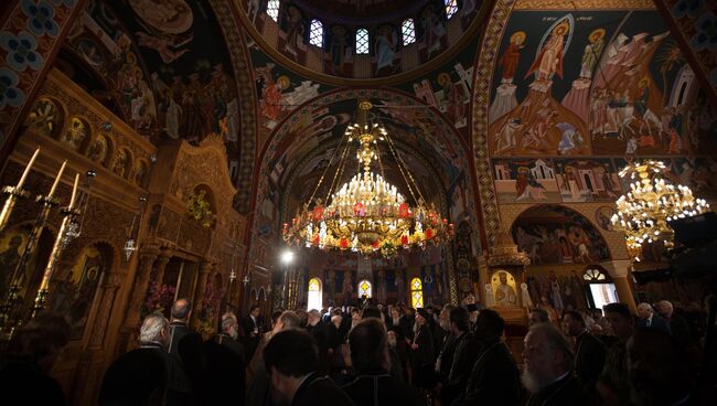 Предстоятели православных церквей, собравшиеся на Святой и Великий собор на Крите. Архивное фото