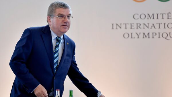 Президент Международного олимпийского комитета Томас Бах во время Олимпийского саммита в Лозанне