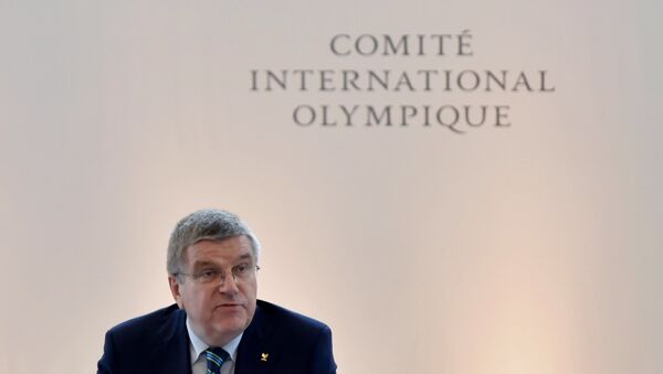 Пресс-конференция президента Международного олимпийского комитета Томаса Баха. Архивное фото