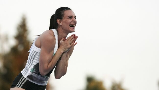 Елена Исинбаева на чемпионате по легкой атлетике в Чебоксарах