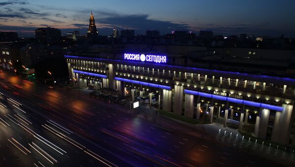 Здание МИА Россия сегодня на Зубовском бульваре в Москве. 2016 год