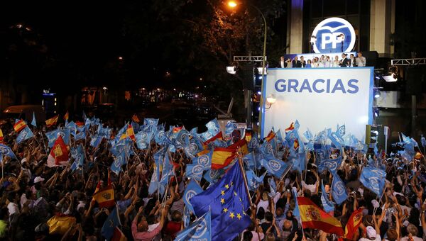 Митинг сторонников Народной партии Испании. 27 июня 2016