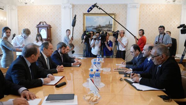 Встреча С. Лаврова с делегацией сирийской оппозиции во главе с А. Джарбой