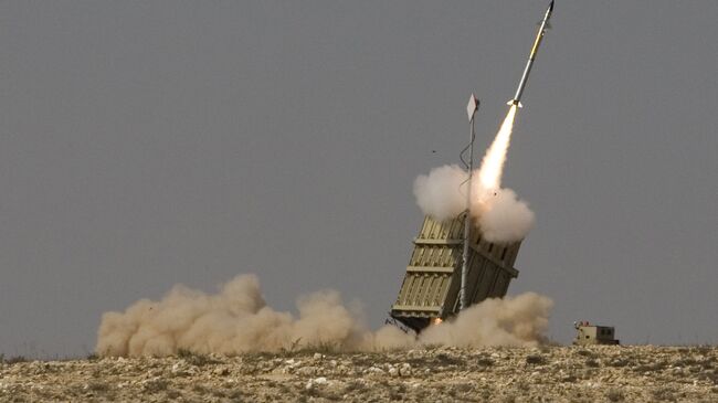 Запуск ракеты израильской системы ПРО Железный купол. Архивное фото
