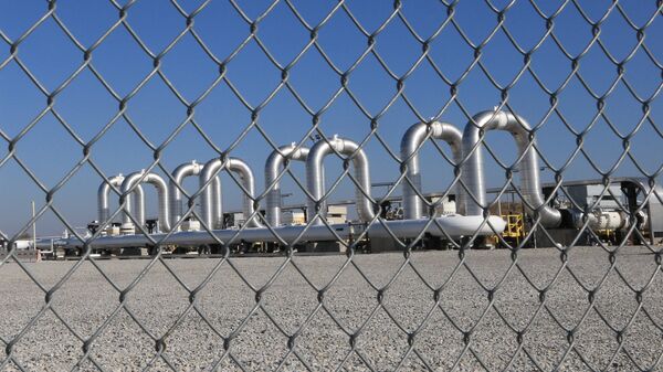 Компрессорная станция компании TransCanada для нефтепровода Keystone XL в Небраске. Архивное фото