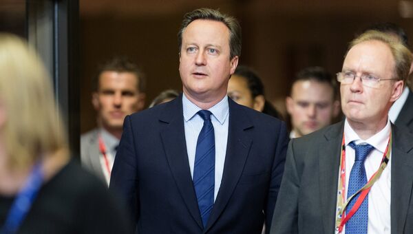 Премьер-министр Великобритании Дэвид Кэмерон во время саммита ЕС в Брюсселе. 28 июня 2016