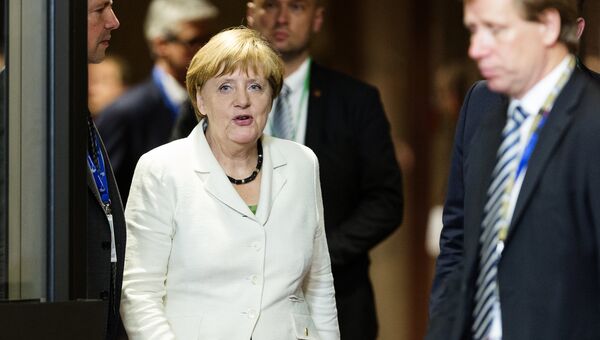 Федеральный канцлер Германии Ангела Меркель во время саммита ЕС в Брюсселе. 29 июня 2016. Архивное фото