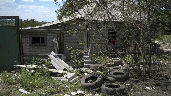 Разрушенные здания в Горловке. Архивное фото