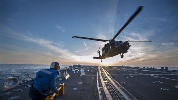 Вертолет армии США Blackhawk. Архивное фото