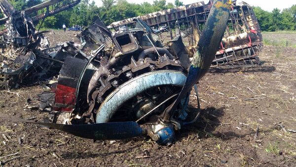 Самолет Ан-2, разбившийся в Саратовской области