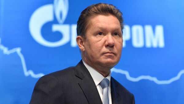 Председатель правления, заместитель председателя совета директоров ПАО Газпром Алексей Миллер во время годового собрания акционеров компании Газпром