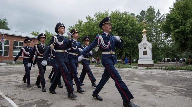 Участники слета казачьей молодежи