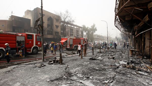 Последствия террористического акта в Багдаде