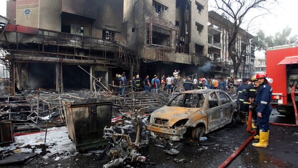 Последствия террористического акта в Багдаде