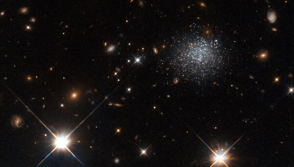 Карликовая галактика LEDA 677373, не формирующая новые звезды