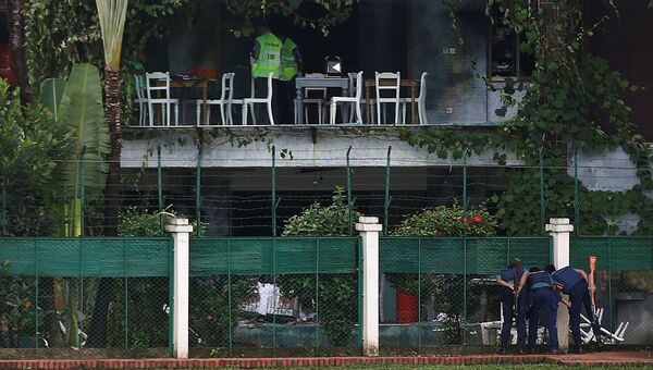 Ресторан в Дакке, подвергшийся нападению террористов