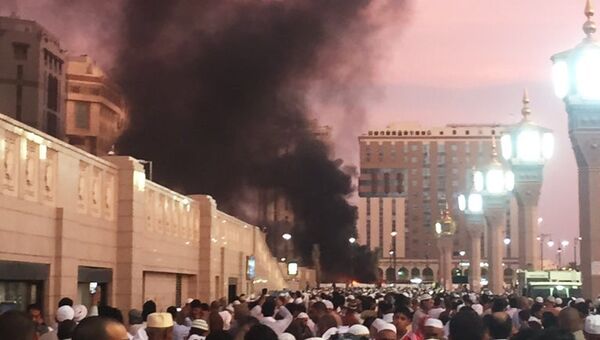 Место взрыва в Медине