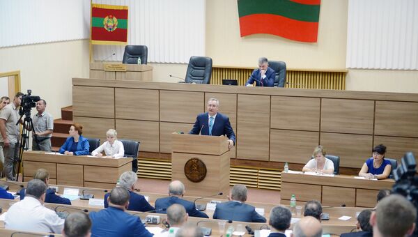 На пленарном заседании приднестровского парламента в Тирасполе. Архивное фото
