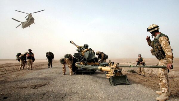 Британские войска на юге Ирака. 21 марта 2003