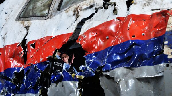 Представление доклада об обстоятельствах крушения лайнера Boeing 777 Malaysia Airlines на Востоке Украины. Архивное фото