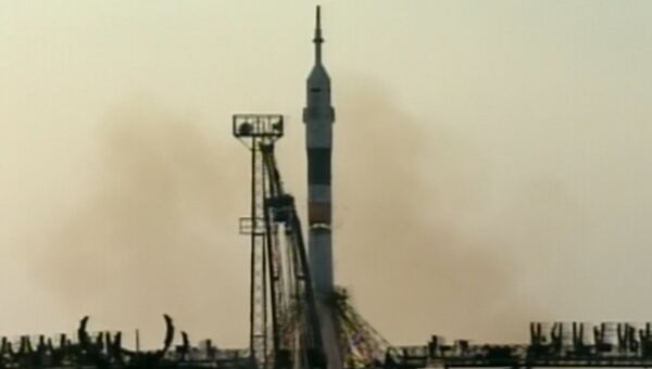 Кадры старта ракеты-носителя с первым кораблем новой серии Союз МС