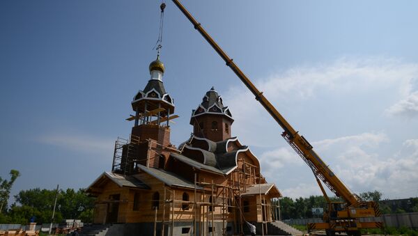 Строительство Богоявленского храма в Бердске