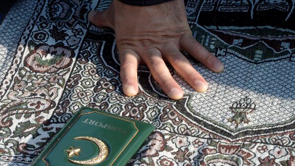 Мусульманин на молитве