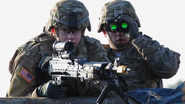 Американские военнослужащие во время учений НАТО. Архивное фото