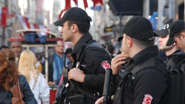 Полицейские на улице в Стамбуле. Архивное фото