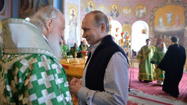 Президент РФ В. Путин посетил Валаам