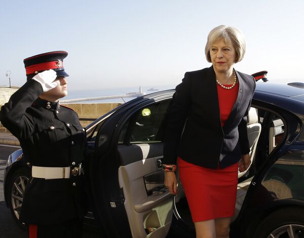 Британский политик Тереза Мэй во время саммита по миграции на Мальте