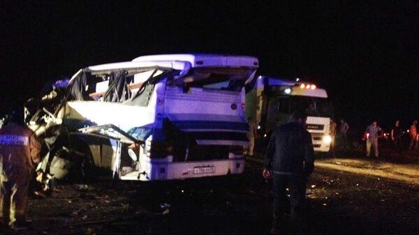 Пассажирский автобус попал в ДТП в Дагестане. Архивное фото