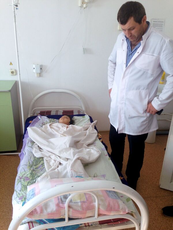 Ребенок пострадавший в результате ДТП в Дагестане