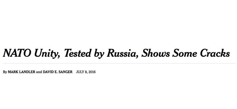 Заголовок статьи на сайте американской газеты The New York Times Заголовок статьи на сайте американской газеты The New York Times