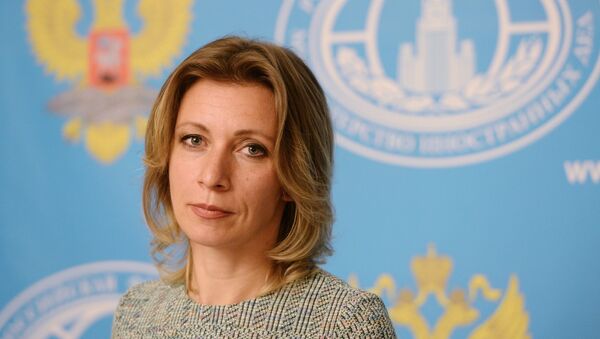 Официальный представитель министерства иностранных дел РФ Мария Захарова во время брифинга. Архивное фото