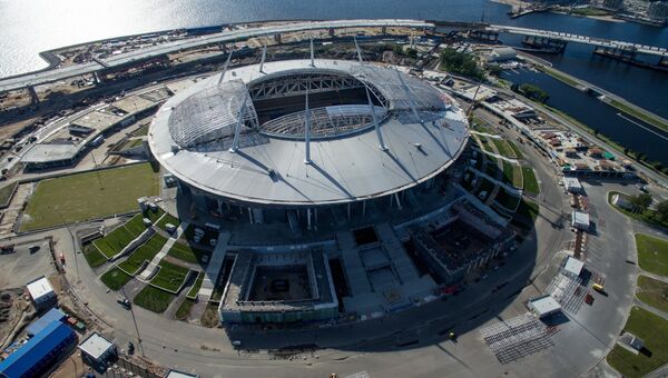 Строительство стадиона Зенит-Арена в Санкт-Петербурге