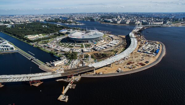 Строительство стадиона Зенит-Арена в Санкт-Петербурге.Архивное фото
