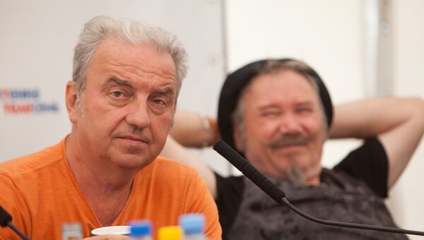 Владимир Шахрин и Владимир Бегунов на пресс-конференции фестиваля MegaFonLive