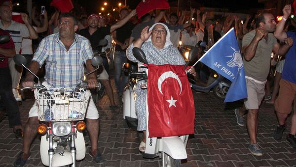 Стихийная демонстрация в турецком городе Мармарис