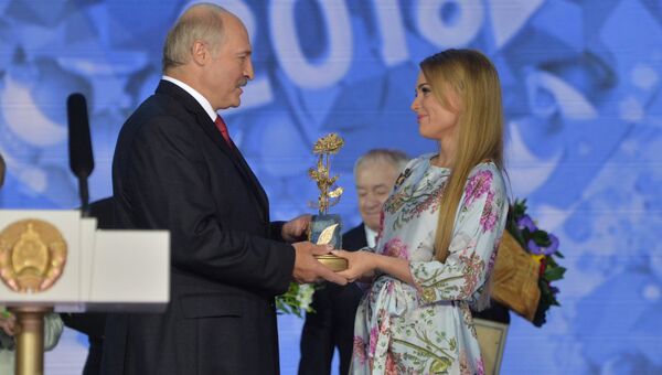 Президент Белоруссии Александр Лукашенко на открытии XXV Международного фестиваля искусств Славянский базар в Витебске