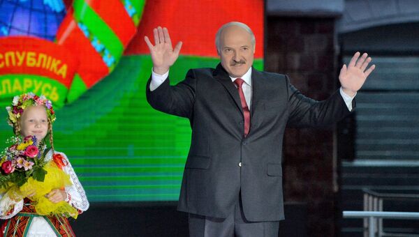 Президент Белоруссии Александр Лукашенко на открытии XXV Международного фестиваля искусств Славянский базар в Витебске. Архивное фото