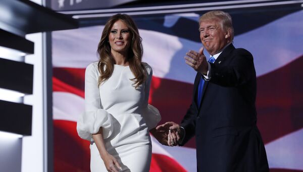 Кандидат в президенты США от Республиканской партии Дональд Трамп с супругой Меланьей. 18 июля 2016