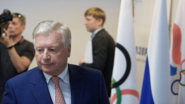 Леонид Тягачев перед началом заседания Исполкома Олимпийского комитета России. 20 июля 2016