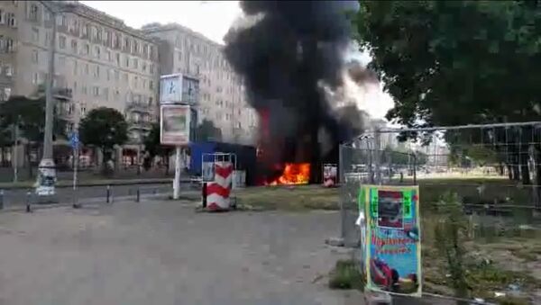 Взрыв грузовика в Берлине. Видео