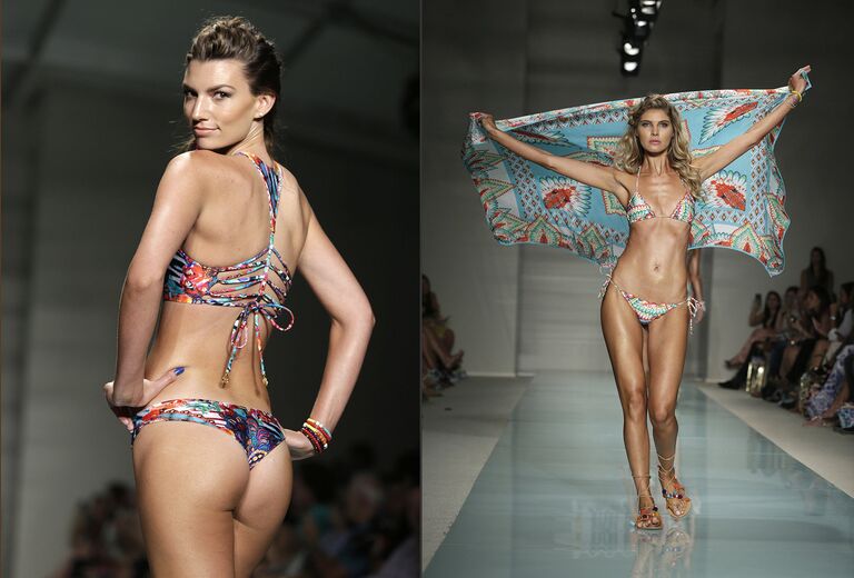 Показ коллекции Courtney Allegra во время Недели моды Miami Swim Week в Майами-Бич. 2016 год