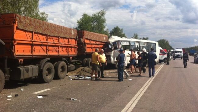 На месте ДТП на автодороге Воронеж - Нововоронеж